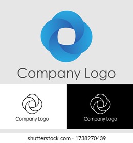 diseño abstracto de logotipo circular, diseño sencillo y único. ilustración vectorial
