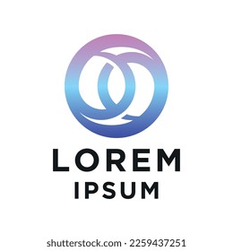 circular logo abstract design template for your business. 