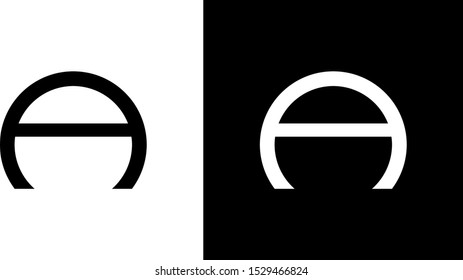 circular logo alphabet letter A