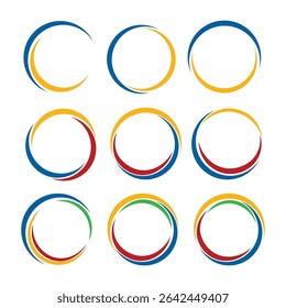 Ilustração de vetor de borda de logotipo circular