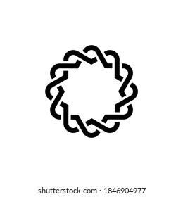 A circular logo design such as a chain can be used for corporate symbols or also for t-shirt designs