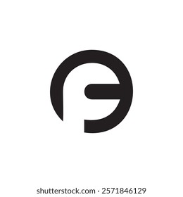 A circular logo featuring the letter "E" with a unique, overlapping design.