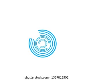 Circular logo icon. Link icon with dot. Circuit element. - Vector
