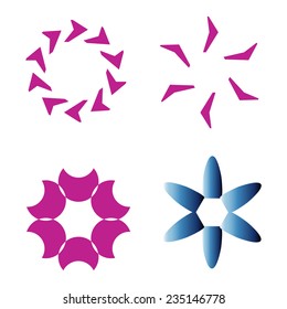 Circular logo icon set 