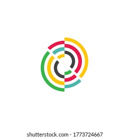 Circular logo  icon vector flat design