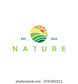 The circular logo with leaf and alam hijau elements depicts the natural cycle and the concept of the global ecosystem.