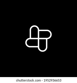 circular logo monogram icon. Fit for your company