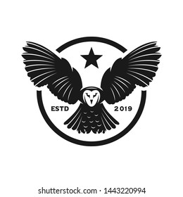 circular logo of an owl animal