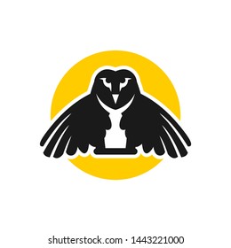 circular logo of an owl animal