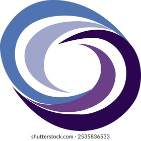 Circular logo Ribbon design combination, simple circular logo