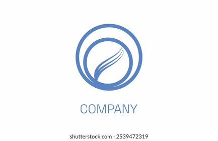 Logotipo circular con alas, adecuado para marcas de vuelo, libertad o temática de aviación.