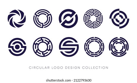 Circular Logos Collection Multiple Logo Set