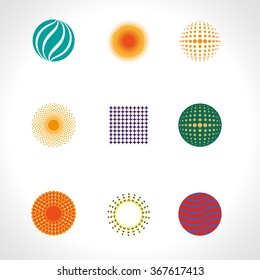 Circular logos. Vector set