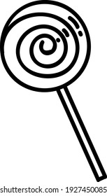 Circular lolipop, illustration, vector on white background.