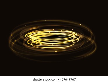 Circular maelstrom of glowing lines