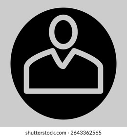 Avatar de perfil masculino circular para interface do usuário.