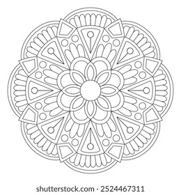 Circular mandala art for mehendi design and tattoo design, vector file, tattoo design, wall art, simple mandala art, Design for a wallpaper Paint shirt and tile Sticker, vector file