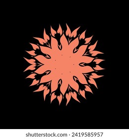 Circular mandala color pattern for Henna