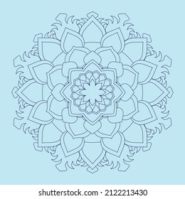 Plantilla de página de color de Mandala circular