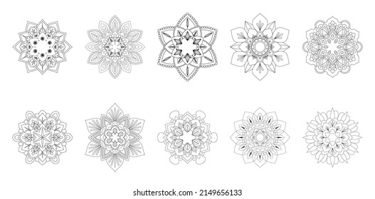 Circle Mandala Coloring Page Template