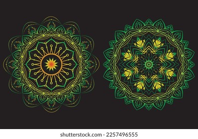 circular mandala pattern for henna, mehndi