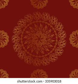 Circular mandala pattern ornament for your design
