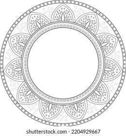 circular Mandala in temporary style 
