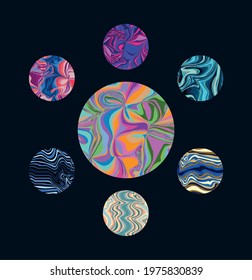 circular marbles patterns styles icons