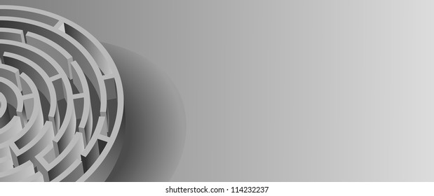 circular maze abstract background