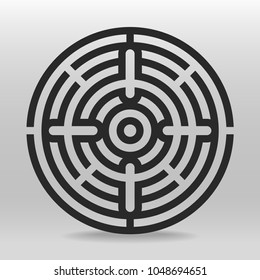 circular maze puzzle vector background