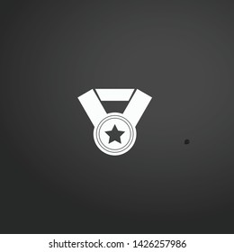 Circular Medal With Star vector icon. Circular Medal With Star concept stroke symbol design. Thin graphic elements vector illustration, outline pattern for your web site design, logo, UI. EPS 10.