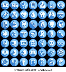 Circular Medical Buttons.