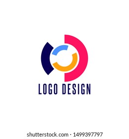 Circular modern concept abstract logo design