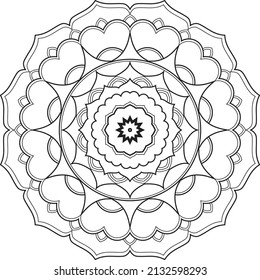 Circular monochromatic lace pattern. Retro-Stil. Kann für Einladung, Menü, Kartendesign verwendet werden.