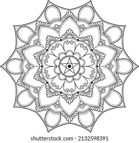 Circular monochromatic lace pattern. Vintage style. Can be used for invitation, menu, card design, for pillow design.