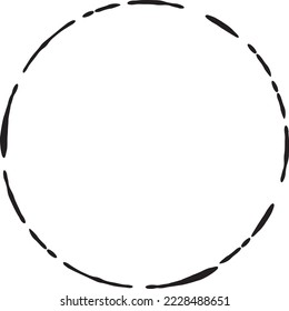Un cuadro circular monocromo con un desenfoque que parece que se dibujó con un pincel