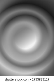 Circular monochrome gradient. Unusual minimalistic background. Cover design, banner. EPS vector.