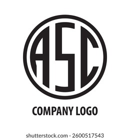 Circular Monochrome Logo for a Professional Business or Organization
