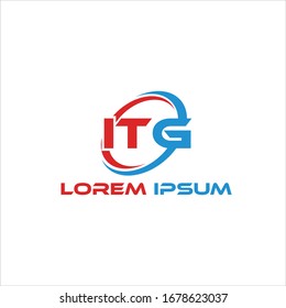 circular, monogram business ITG logo design 
