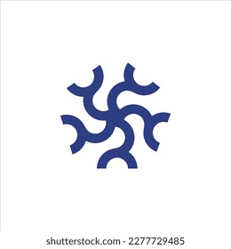 Circular monogram group vector logo