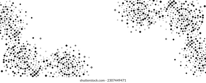 Circular mosaic, maze. Dotted monochrome ornamental background frame. Vector texture of halftone dots, particles, circles.  Banner for technology, medicine, presentations, business.