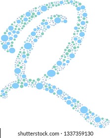 circular motif in the form of the letter q