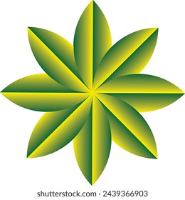 Circular motif with leaf shape. Nature, natural, environment concepts.
