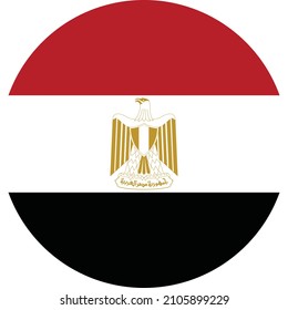 Circular national flag of Egypt