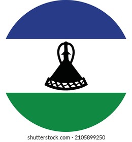 Bandera nacional circular de Lesotho