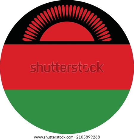 Circular national flag of Malawi