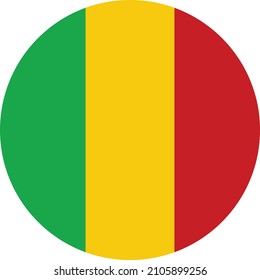 Circular national flag of Mali