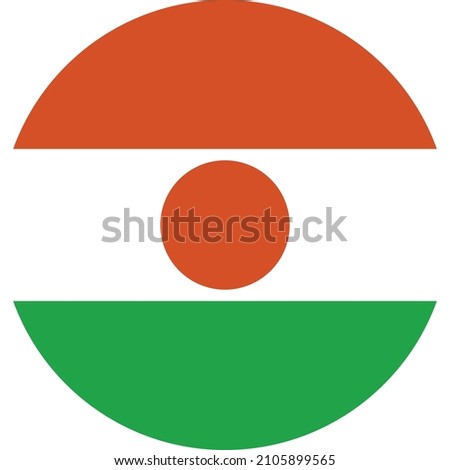 Circular national flag of Niger