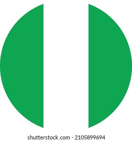 Circular national flag of Nigeria