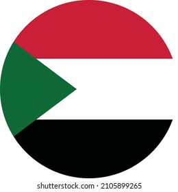 Circular national flag of Sudan
